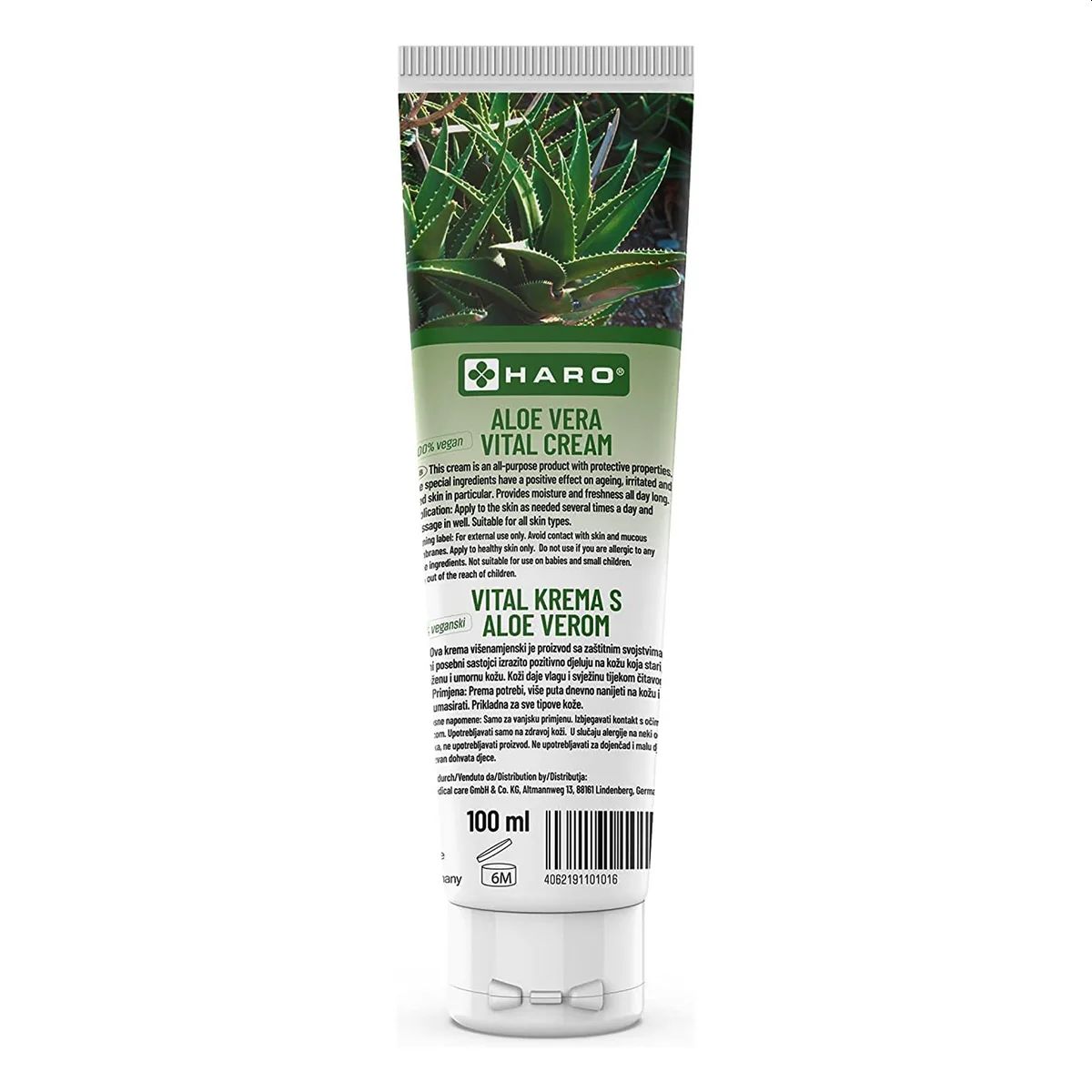 HARO Aloe Vera Vital Cream, 100% Vegan, 100ml