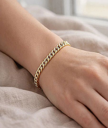 Miami Cuban Gold-Plated Silver Bracelet