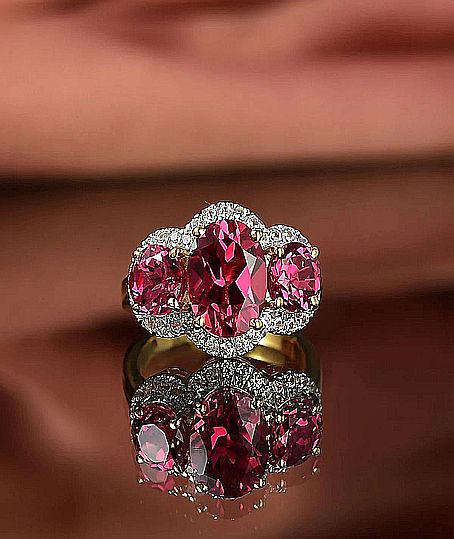 Padparadscha Sapphire Gold Vermeil Ring